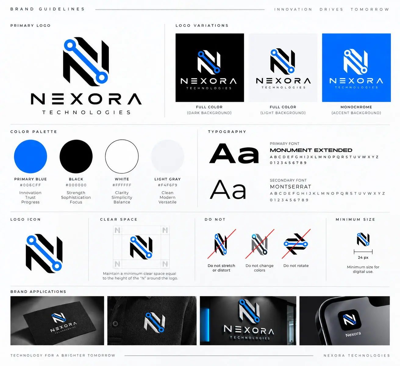 Nexora Technologies brand guidelines