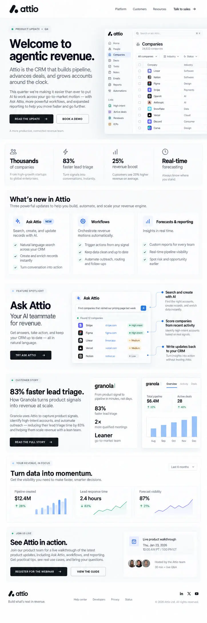 Attio SaaS product email study