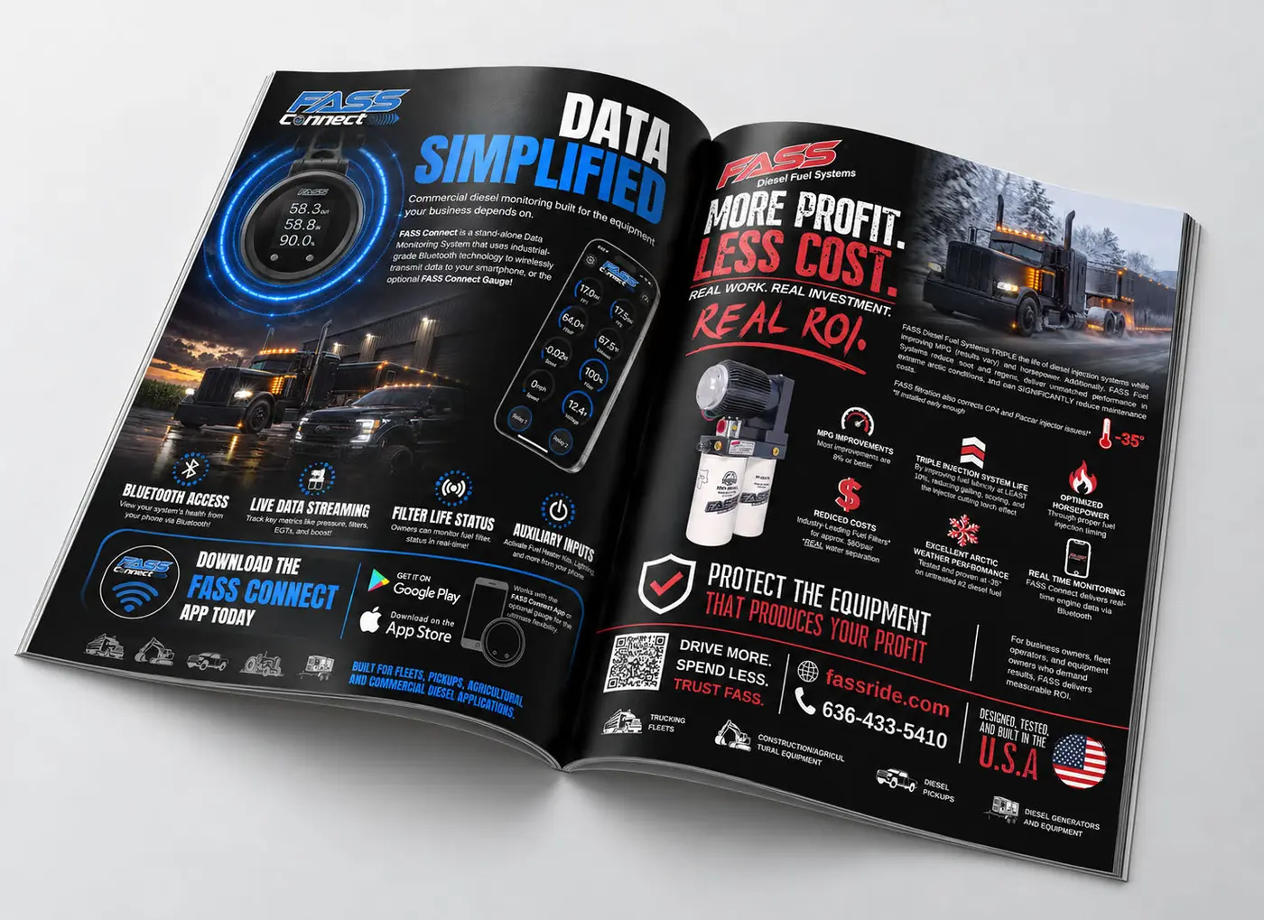 FASS magazine spread: Data simplified